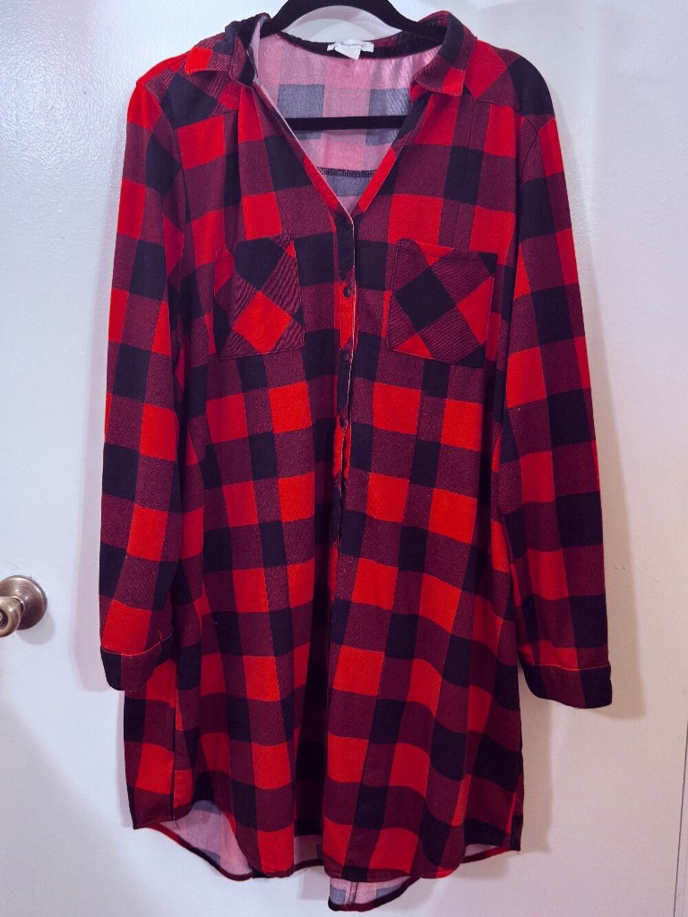 Passport Womens Dress Size 3X Checkered Shirt